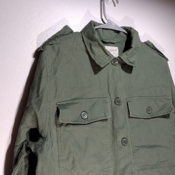 Universal Thread Goods & Co. Olive Green Button Up Military Style Jacket - Picture 11 of 12